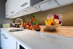 Кухонний фартух Ананаси для кухні наклейка овочі фрукти Натюрморт Коричневий 60х200 см Happy Pocket Z180430 - мініатюра 6