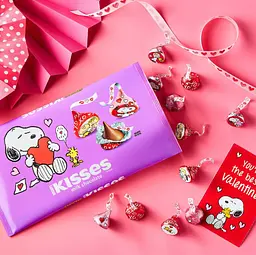 Шоколадні цукерки Hershey's Kisses Valentine's Day Milk Chocolate Snoopy and Friends 269г - мініатюра 5