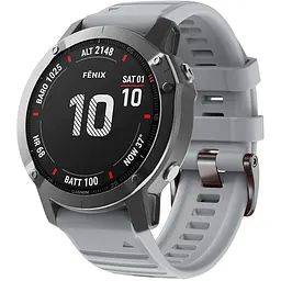 Силіконовий ремінець на смарт годинник Garmin 47 mm, Silicone, grey, зі зручною застібкою, на фітнес браслет, ArmorStandart (ARM60797)