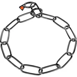 Нашийник для собак Sprenger Collar Extra Long Link екстрадлінна ланка 4 мм, воронена сталь 71 см