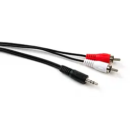 Кабель мультимедійний Jack 3.5mm male to 2xRCA 5.0m Vinga (VCPDCJ35MRCA25BK) - мініатюра 2