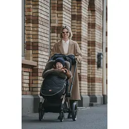 Конверт теплий Kaiser Toffee, з натуральної овчини, чорний (6512525) - мініатюра 16