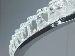 LED люстра кільця Diasha 66081/800+600+400CH хром 77 см 185W з пультом 20-30 кв.м. - мініатюра 5
