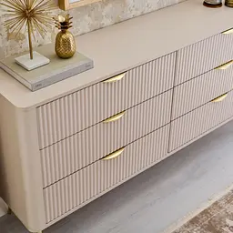 Комод Perfect Home Ланте / Lante з 6 шухлядами і золотими ніжками 6S/163 Беж (PFH-091105) - мініатюра 10