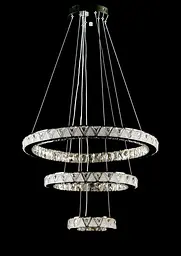 Світлодіодна люстра Splendid Ray L51007/60+40+20/3 LED з кришталем, хром, 100 Вт, з пультом і димером - мініатюра 3