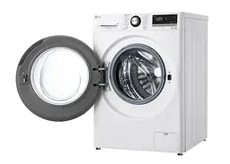 Пральна машина LG фронтальна 9 кг 1400 A+++ 57 см дисплей пара інвертор білий - мініатюра 4