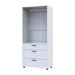 Шафа для одягу Doros Торн Білий 2 ДСП/3Ш (штанга) 90х51.6х200 (44900437) - мініатюра 7
