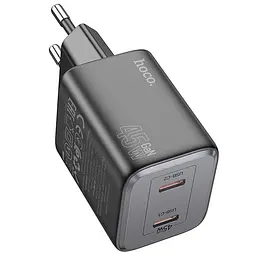 МЗП Hoco N42 Elogiado PD45W (2USB-C) Black - мініатюра 2