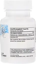 Вітаміни Thorne Research Селен (селенометіонін) Selenomethionine 60 капсул - мініатюра 2