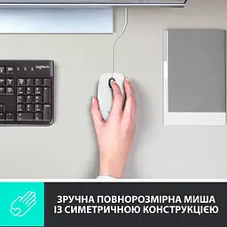 Миша Mouse M100 White Logitech teh0022132 - мініатюра 2