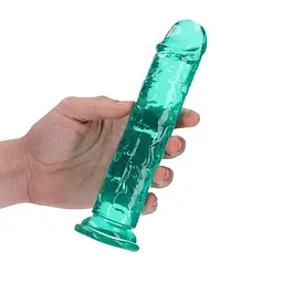 Фалоімітатор RealRock Realistic with Suction 7'', 20 см (зелений) - мініатюра 5