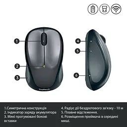 Мишка Logitech M235 Grey (910-002201) - мініатюра 6