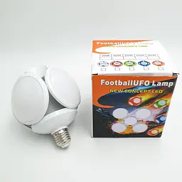 лампочка-люстра світлодіодна розкладна LED-лампа 40 Вт 220 В E27 Football UFO Lamp біла - мініатюра 12