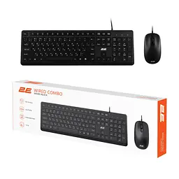 Комплект клавіатура та миша 2E MK-405 Black USB-A, EN/UK - мініатюра 10