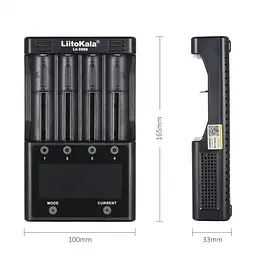 Зарядний пристрій Liitokala Lii-500S на 4 канали (для Ni-MH, Ni-CD, Li-Ion) з блоком живлення - мініатюра 4