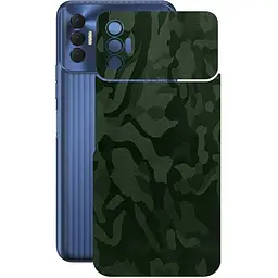 Защитная пленка StatusSKIN для Tecno Spark 8p KG7n Корпус Винил Камуфляж зеленый