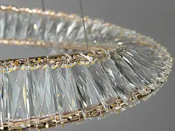 Люстра світлодіодна Diasha 548/600G Вишукана, 72W, золото, кришталевий декор, сучасний стиль для дому - мініатюра 4