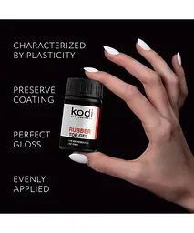 Верхнє покриття гель Kodi Professional Rubber Top Gel 14 мл - мініатюра 2