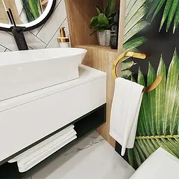 Тримач для туалетного паперу Bisk NATURE BOX, золото (05912) - мініатюра 2