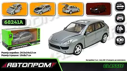 
Машинка металева Porsche Cayenne S 1:24 АВТОПРОМ світло звук двері багажник 68241A - мініатюра 6
