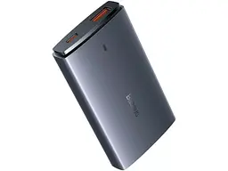 Мережевий зарядний пристрій BASEUS GaN5 Pro Ultra-Slim 65 W + кабель Type-C/Type-C 1 м Gray (CCGP150113)