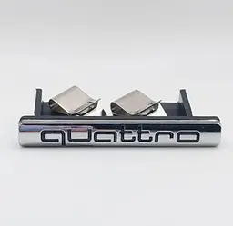Емблема напис Quattro 68 x 10 мм / скотч 3М / метал