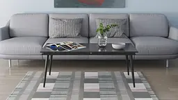 Стіл журнальний трансформер Dandi Small Ferrum-decor 45x120(160)x60 Чорний метал ДСП Сосна Кембра 16 мм (FRD-106786) - мініатюра 10