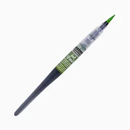 Ручка-пензель з чорнилом Sennelier Ink Brush, Переливчастий зелений світлий (Iridescent Green light)