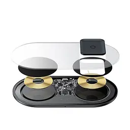 Бездротовий зарядний пристрій Baseus Simple 18W 2 in 1 Crystal (WXJK-A01) - мініатюра 3