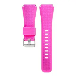Силіконовий ремінець Watchbands для Samsung Gear S3 Samsung Galaxy Watch 46mm Silver - рожевий (WB001PINK) - мініатюра 2