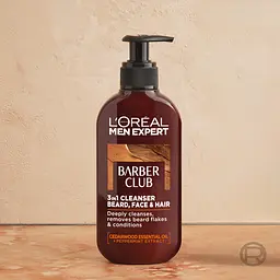 Шампунь для волосся бороди та обличчя L'Oreal Paris Men Expert Barber Club 200 мл - мініатюра 3