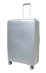 Валіза велика Snowball Snowball 49703 з поліпропілену 105+18 л 76×51×30 см Срібна