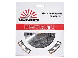 Диск пильний Vitals 185мм 20мм по дереву 185x20/16, ATB 20 - мініатюра 4