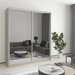 Шафа-купе дводверна MebelStar Комбо AL 2 Дзеркала 180x60x210 см Кашемір (MBS-2809)