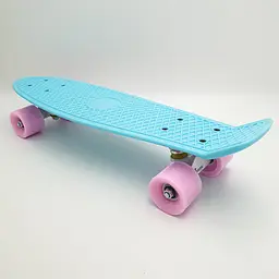 Пенні борд скейт 55х15см до 80кг ABEC 7 матові колеса скейтборд Penny Board Pastel Series бірюзовий - мініатюра 3