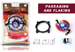 Процесорний кулер Pccooler Firebird SPA-801 для Intel LGA 115X/775, AMD AM2, 3-контактний, 2500±10 об/хв - мініатюра 3