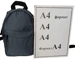 Рюкзак LS Антивор 3L RFID поліестер Сірий - мініатюра 10