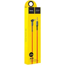 Кабель 3,5"-3.5" 1m Hoco Red (UPA-02) (пружина) - мініатюра 2