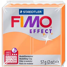 Полімерна глина Fimo Effect, 57 г., Неонова Помаранчова, (8010-401)