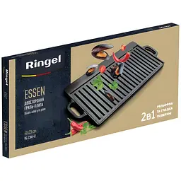 Сковорода плита-гриль Ringel Essen двостороння чавунна 42х23х1.5 см (RG-2308-42) - мініатюра 4
