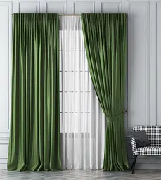 Комплект штор софт блекаут оливковий 2 шт 100х260