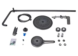 Душова система для душу Qtap Slavonice Gunmetal Black PVD QTSLA110GMB45913 - мініатюра 10