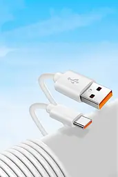 Кабель USB - Type-C 2A для зарядки і живлення Digital 12 м Білий (USB Type-C 12m) - мініатюра 3