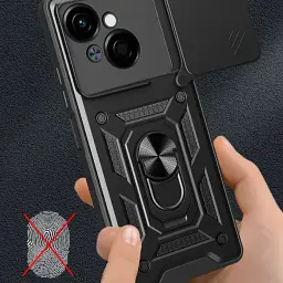 Панель BeCover Military для Tecno Spark Go 1 (KL4) Black (713073) - мініатюра 4