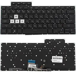 Клавіатура для ноутбука ASUS (FX516 series) rus чорний без фрейму підсвічування клавіш