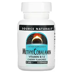 Вітаміни та мінерали Source Naturals Methylcobalamin 5 mg 30 льодяників Вишня