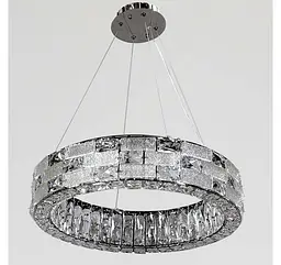 Світлодіодна люстра підвісна Artlight 8003/500CH з прозорим скляним кільцем в кольорі хром, 38W - мініатюра 2