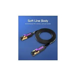 Патч-корд 0.5м, FTP cat 7 RJ-45 black Vention (ICABD) - мініатюра 2