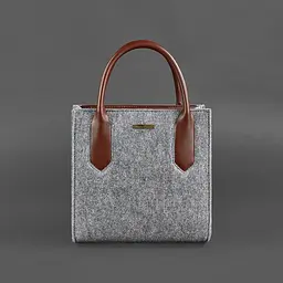 Фетрова жіноча сумка-кроссбоді Blackwood з шкіряними коричневими вставками - мініатюра 7