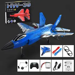 Літак на радіокеруванні SCHE HW39 F35 Fighter Blue - мініатюра 3
